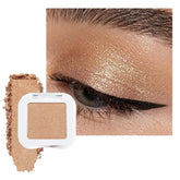 Gold Eye Shadow Palette Single Makeup for Older Women, Gold Bronze Copper Brown Shimmer Glitter Sparkly Metallic Cream Eyeshadow Palette, Brightener High Pigment Monochrome Mini Eyeshadow