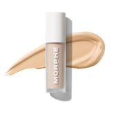 Morphe Wakeup Artist Under Eye Concealer - Lightweight Serum Concealer + Brightening Color Corrector - Hydrating Under Eye Brightener for Dark Circles & Radiant Face Makeup - Ivory 3N (0.12 oz)