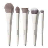 Morphe Portrait Mode 5 Piece Makeup Brush Set - Professional Makeup Brushes for Foundation, Concealer, Powder, Bronzer - Expertly Engineered Face Brush Kit for Smooth, Streak-Free Application (5 ct)