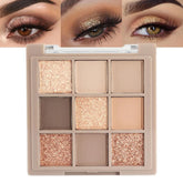 CAKAILA Eye Shadow Palette Makeup,9 Colors Gold Matte Shimmer Vegan Eyeshadow,Long Lasting Waterproof Naturing-Looking make up pallets for women,eyeshadow palette for brown blue eyes