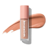 Morphe Wakeup Artist Under Eye Concealer - Lightweight Serum Concealer + Brightening Color Corrector - Hydrating Under Eye Brightener for Dark Circles & Radiant Face Makeup - Peach 02 (0.12 oz)