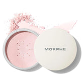 Morphe Bake & Set Brightening Setting Powder - Lightweight, Talc-Free, Loose Powder for Face Makeup with a Soft, Natural Finish - Minimizes Shine for Up to 24HR - Brightening Pink (0.62 oz)