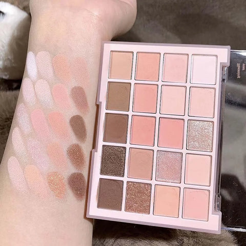 CAKAILA 20Colors Nude Pink Brown Basics Matte Eyeshadow Palette,Eye Shadow Travel Makeup Palette all in one Long Lasting Waterproof,Great for Travel Gift Kit