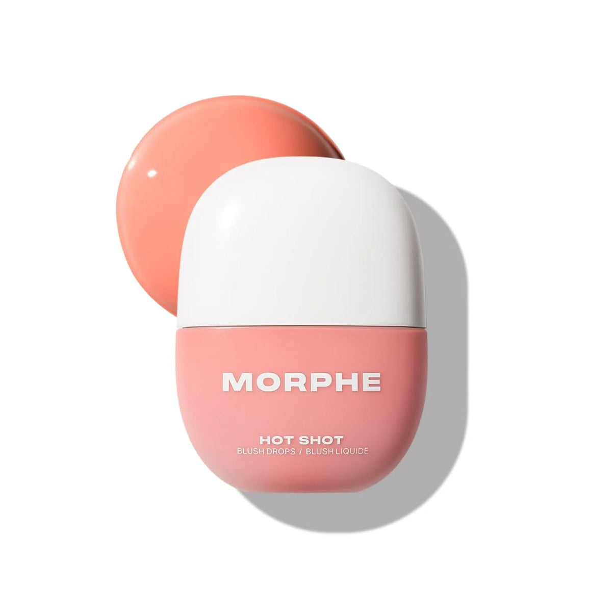 Morphe Hot Shot Blush Drops - Hydrating, Buildable Liquid Blush for Cheeks with Niacinamide and Antioxidants- Buildable, Waterweight Formula for a Natural Finish - Power Drip (0.5 Fl Oz)