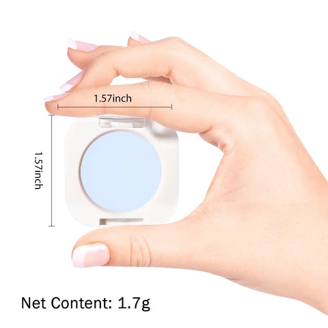 Light White Blue Single Matte Eyeshadow Makeup, Cream to Powder Monochrome Eye Shadow for Older Women, Daily Evening Girls Eyeshadow Palette Gift, sombras para ojos, Mini Vegan Travel Eye, #14