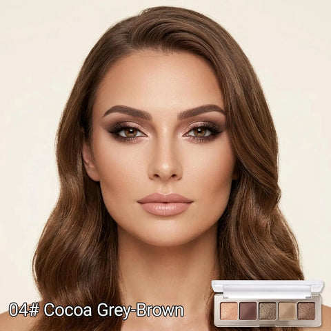 Erinde Olive Taupe Smoky Bronze Champagne Gold Eyeshadow Palette, Matte & Shimmer Nude Neutral Eye Shadow Palettes Blendable Long-Lasting Eye & Contour Makeup Palette for Blue, Green Brown Eyes, 04