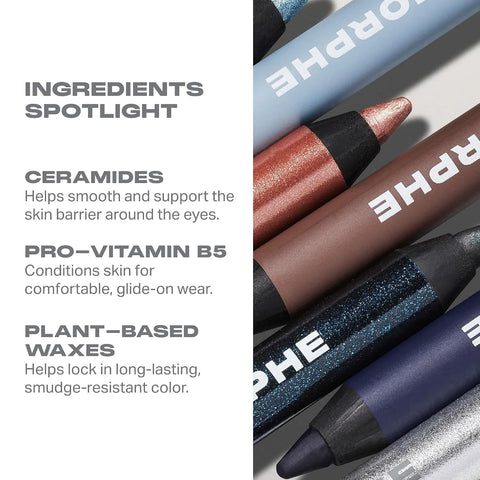 Morphe Bi-Liner Dual-Ended Gel Eyeliner Pencil - Matte & Metallic Eye Liner Duo with Long Lasting Waterproof Color for Precise and Smoked Eye Makeup Looks - Yours or Mine (0.04 oz)