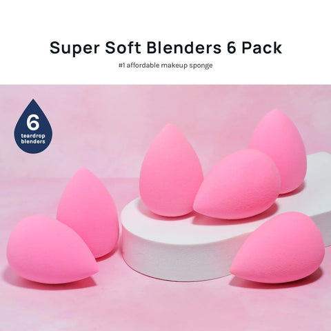 AOA Studio Collection makeup Sponge Set Latex Free and High-definition Set of 6 makeup Wonder blender For Powder Cream and Liquid, Super Soft Wonder Beauty Cosmetic (Pack of 3)