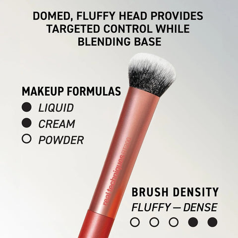 Real Techniques 6 Piece Everyday Essentials Makeup Brush Set, Includes 4 Brushes & 2 Makeup Sponges for Foundation, Blush, Bronzer, Contour, Eyeshadow & Powder, Travel Gift Set, Cruelty-Free & Vegan