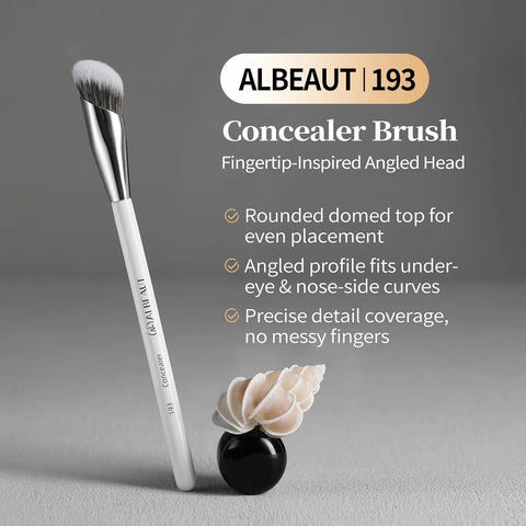 Albeaut Concealer Brush, Angled Under Eye Makeup Small Foundation Precision Face Blending Brush (193 concealer brush), 1pc