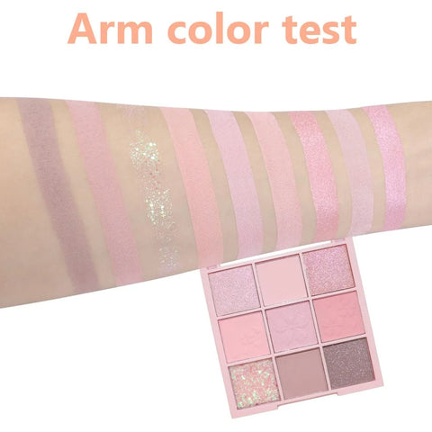 CAKAILA Light Pink Eyeshadow Palette,Neutral Nude Powder Eye Shadow for Older Women,Natural Long Lasting Naturing-Looking Pink Makeup Palette,Talc,Paraben Vegan & Cruelty Free