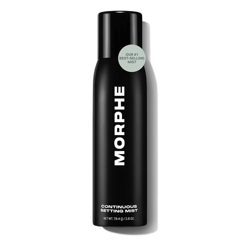 Morphe Continuous Setting Mist - Micro-Fine Makeup Setting Spray with a Natural Radiant Finish - Helps Makeup Resist Caking or Fading & Increases Wear of Foundation (2.8 fl oz)