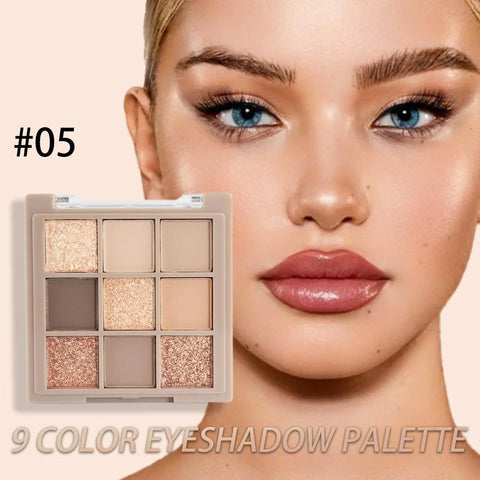 CAKAILA Eye Shadow Palette Makeup,9 Colors Gold Matte Shimmer Vegan Eyeshadow,Long Lasting Waterproof Naturing-Looking make up pallets for women,eyeshadow palette for brown blue eyes