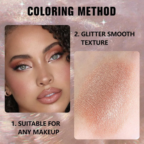 Brown Shimmer Single Eyeshadow Makeup Palette, Natural Brown Single Eye Shades, Mini Travel Palette for Women, Everyday Eyeshadows Makeup 21#