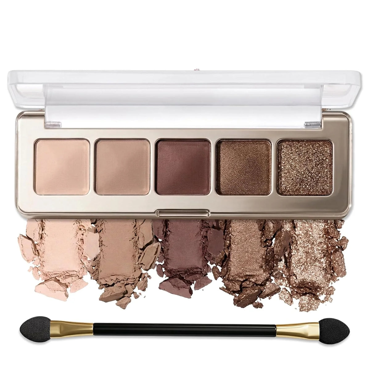 Erinde Beige Taupe Champagne Bronze Brown Eyeshadow Palette, Matte & Shimmer Nude Neutral Eye Shadow Palettes Blendable Long-Lasting Eye & Contour Makeup Palette for Blue, Green Brown Eyes, 03
