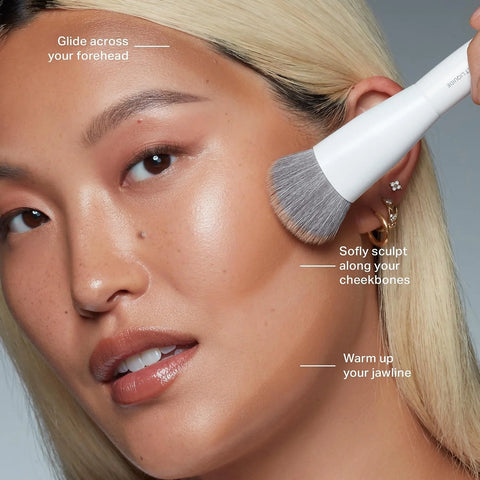 Morphe Sudden Heat Cream Bronzer Stick - Ulta-Creamy Soft Matte Bronzer Makeup & Complexion Stick with Vitamin E + Jojoba Oil - Face Bronzers for Buildable Warmth & Dimension - Flicker (0.28 oz)