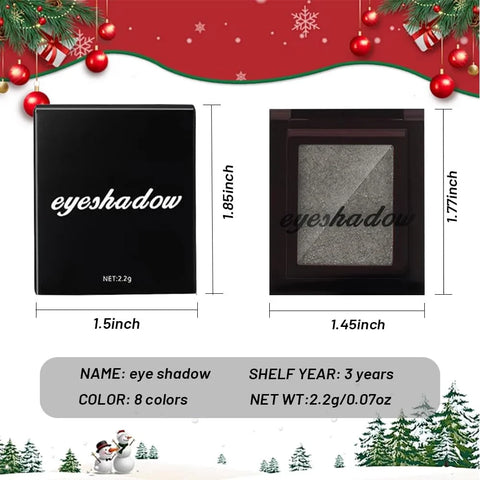 Gray Single Shimmer Cream Eyeshadow, Smoky Gray Glitter Glow Eye Shadow for Mature Skin, Lightweight Blendable, Subtle Shimmer, Crease-Proof, Vegan & Cruelty-Free, Sombras para Ojos