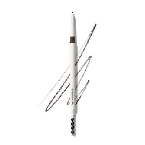 Morphe Nano Brow Pencil - Ultrafine Eyebrow Pencil for Hairlike Strokes - Precision Eye Makeup with Spoolie Brush for Natural Definition and Long-Lasting Wear - Chocolate Mousse (0.001 oz)