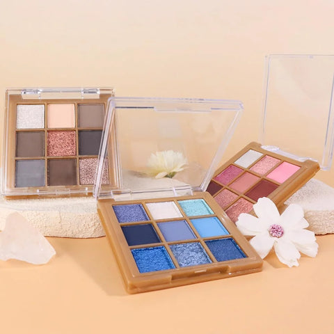 9 Colors Eye Shadow Palettes Makeup,Rose Gold Nude Brown Grey Smoky Eyeshadow Palette for Older Women,Natural Powde Eye Shadows Waterproof Long Lasting Naturing-Looking,Travel Size Makeup Pallete