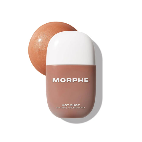 Morphe Hot Shot Sun Bronzing Drops - Waterweight Liquid Bronzer Drops with Niacinamide for Glowing Skin, Hydration & a Natural Radiant Finish - Fire Sign (1 Fl Oz)