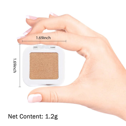 Gold Eye Shadow Palette Single Makeup for Older Women, Gold Bronze Copper Brown Shimmer Glitter Sparkly Metallic Cream Eyeshadow Palette, Brightener High Pigment Monochrome Mini Eyeshadow