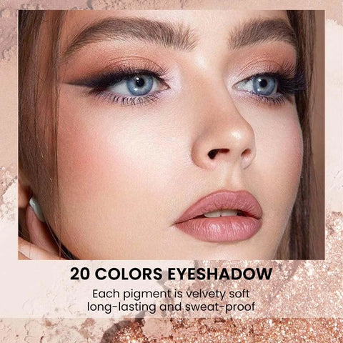 CAKAILA 20Colors Nude Pink Brown Basics Matte Eyeshadow Palette,Eye Shadow Travel Makeup Palette all in one Long Lasting Waterproof,Great for Travel Gift Kit