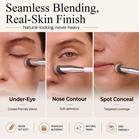 Albeaut Concealer Brush, Angled Under Eye Makeup Small Foundation Precision Face Blending Brush (193 concealer brush), 1pc