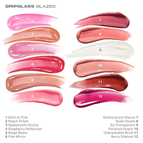MORPHE Dripglass High Shine Lip Gloss - Semi-Sheer or Full Coverage Lip Color with Glass-Like Shine and Nonsticky Finish - Infused With Squalane & Vitamin E - Shatterproof Mauve (0.13 Fl Oz)