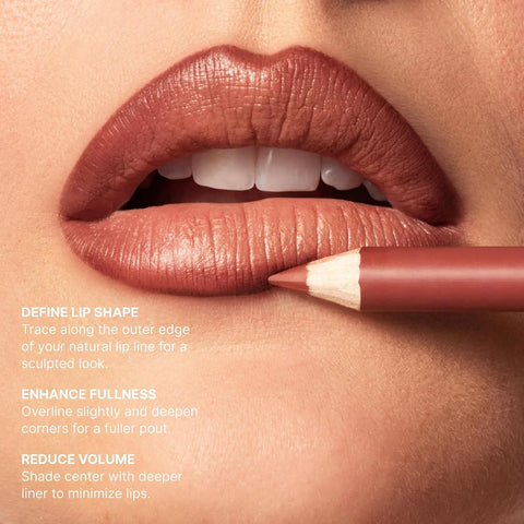 Morphe Signature Lip Liner Pencil - Creamy, Long Lasting Definer for Precise Shaping and Filling - Lip Makeup Essential with Smooth Glide - Professional Lipliner Pencil - Makeup Talk (0.05 oz)