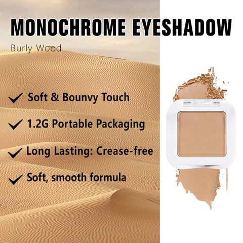 Matte Light Nude Brown Single Eye Shadow Palette Makeup for Older Women, Burly Wood Cream Eye shadow Palette Single for Older Women Matte, High Pigment Monochrome Eyeshadow, sombra de ojos