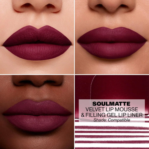 MORPHE Soulmatte Gel Lip Liner - Creamy Lip Pencil with a Matte Formula - Precision Contour Pencil with Sweet Almond & Tea Seed Oil for Long-Lasting Definition - Compatible (0.007 oz)