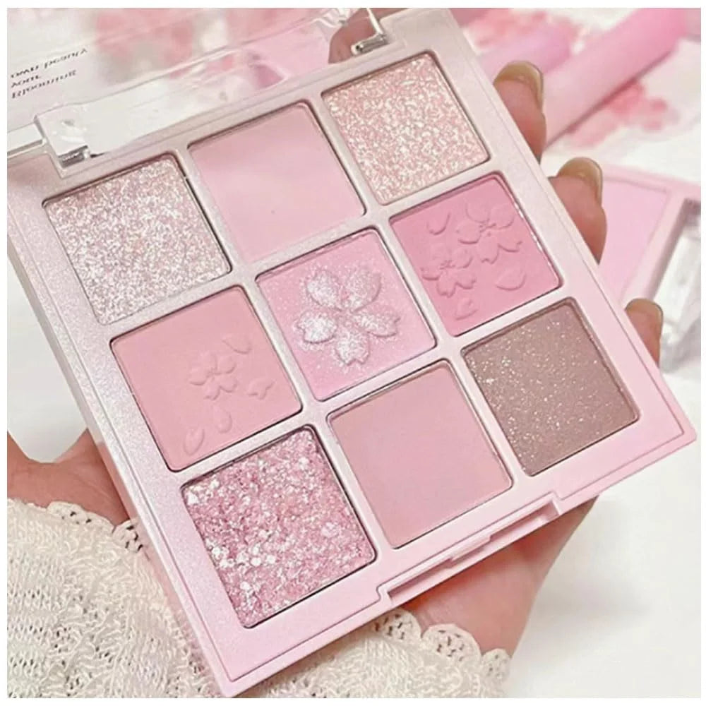 CAKAILA Light Pink Eyeshadow Palette,Neutral Nude Powder Eye Shadow for Older Women,Natural Long Lasting Naturing-Looking Pink Makeup Palette,Talc,Paraben Vegan & Cruelty Free