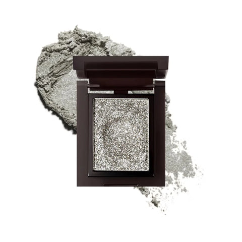 Gray Single Shimmer Cream Eyeshadow, Smoky Gray Glitter Glow Eye Shadow for Mature Skin, Lightweight Blendable, Subtle Shimmer, Crease-Proof, Vegan & Cruelty-Free, Sombras para Ojos