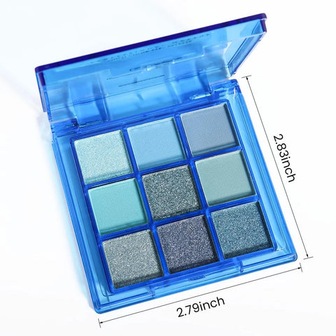 CAKAILA Sapphire Blue Smoky Eye Shadow Palette,Navy Royal Blue Green Goth Natural Eyeshadow Palette,Waterproof,Long Lasting Naturing-Looking