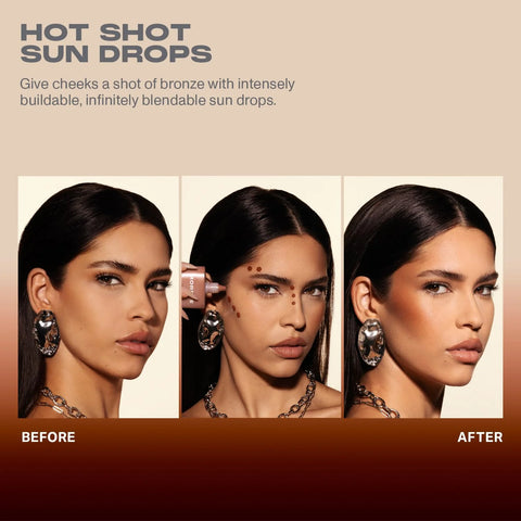 Morphe Hot Shot Sun Bronzing Drops - Waterweight Liquid Bronzer Drops with Niacinamide for Glowing Skin, Hydration & a Natural Radiant Finish - Money Honey (1 Fl Oz)