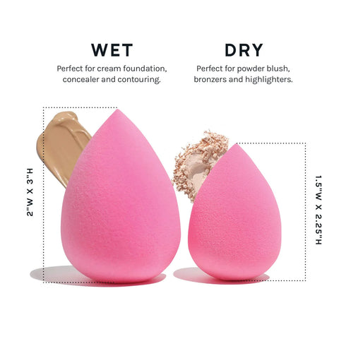 AOA Studio Collection makeup Sponge Set Latex Free and High-definition Set of 6 makeup Wonder blender For Powder Cream and Liquid, Super Soft Wonder Beauty Cosmetic (Pack of 3)