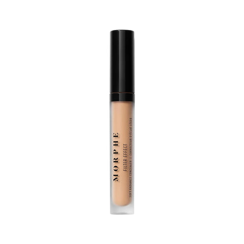 Morphe Filter Effect Soft Radiance Concealer - Buildable Coverage Liquid Concealer Face Makeup with Hyaluronic Acid & Pomegranate Extract & a Natural Radiant Finish - Tan 24 (Neutral) (0.12 fl oz)