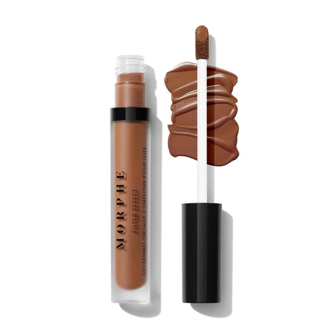 Morphe Filter Effect Soft Radiance Concealer - Buildable Coverage Liquid Concealer Face Makeup with Hyaluronic Acid & Pomegranate Extract & a Natural Radiant Finish - Deep 36 (Warm) (0.12 fl oz)