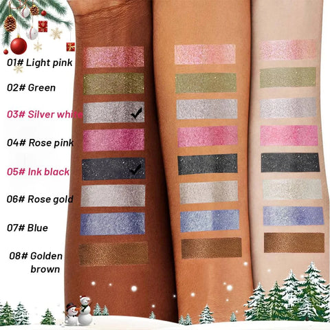Pressed Single Eyeshadow Makeup, Sparkle Highly Pigmented Monochrome Eye Shadow Palette, Waterproof Neutral Powder, sombras para ojos, Lightweight Blendable, #03 Smoky Gray+#05 Ink Black
