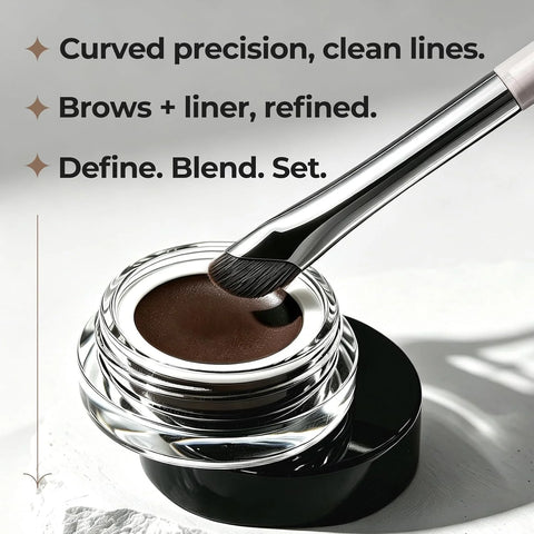 Albeaut Eyeliner Brush Brow Brush, Dual Ended Small eyebrow applicator
