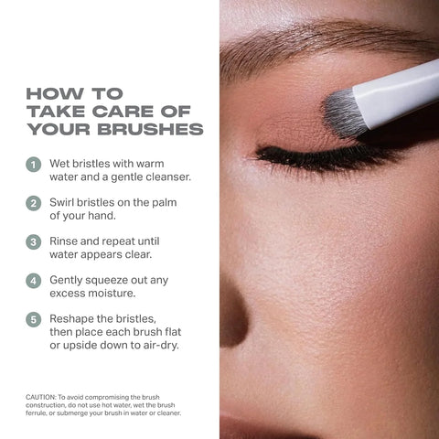 Morphe Eye Want It All 7 Piece Eye Makeup Brushes - Professional Makeup Brush Set and Brow Kit for Eyeshadow, Eyeliner, Smudging, Blending - Professional Make Up Tools (7 ct)