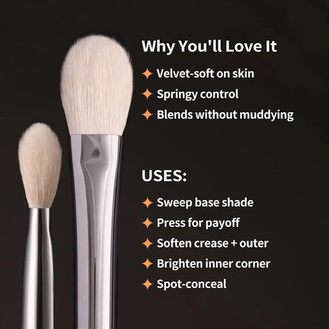 Albeaut Eyeshadow Brush, Eye Makeup Brush Even Eyeshadow Applicators Soft Natural Hair Bristles for Flawless Smudge, Multi-task for spot conealing & highlighting (194 Multi-Eye)