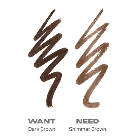 Morphe Bi-Liner Dual-Ended Gel Eyeliner Pencil - Matte & Metallic Eye Liner Duo with Long Lasting Waterproof Color for Precise and Smoked Eye Makeup Looks - Want or Need (0.04 oz)