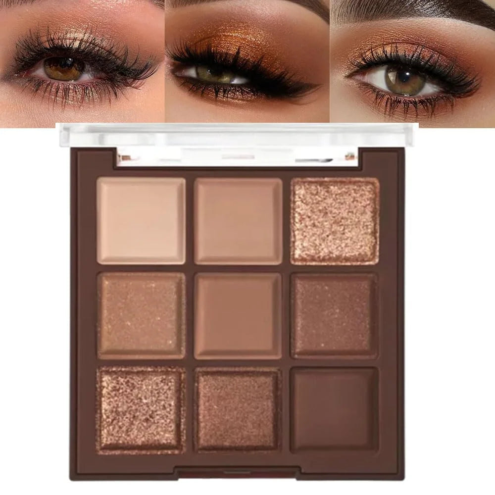 CAKAILA Brown Eyeshadow Palette-Neutral Nude Brown Smokey Eye Shadow Palette,Rose Gold Bronze Naked Cream Eyeshadow Palette Makeup,Natural Eyeshadow for Eyes Long Lasting Naturing-Looking