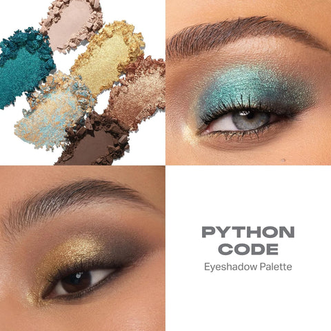 Morphe ChromaPlus 6-Pan Eyeshadow Palette - High Pigment Eye Makeup with Shimmer, Matte & Metallic Eye Shadow - Neutral Eyeshadow Makeup Collection for All-Day Wear - Python Code (0.26 oz)
