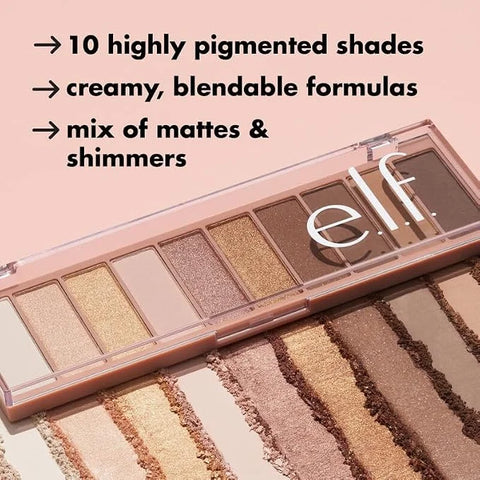 e.l.f. Perfect 10 Eyeshadow Palette, Nude Rose Gold