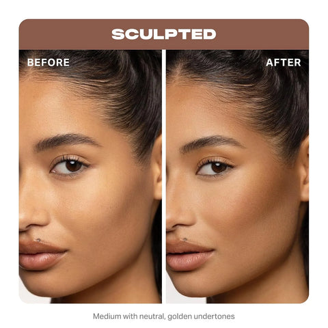 Morphe Shaperlifter Micro Contour Stick - Precision Cream Contour Makeup with Built-In Sharpener - Cool Tone Complexion Stick for Sculpting Face Makeup - Sculpted (0.05 oz)