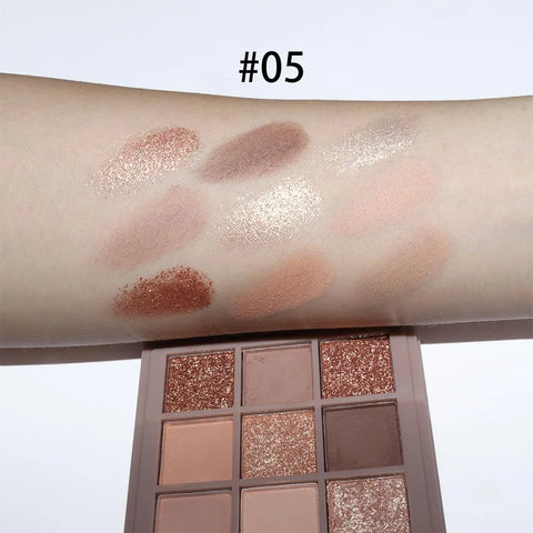 CAKAILA Eye Shadow Palette Makeup,9 Colors Gold Matte Shimmer Vegan Eyeshadow,Long Lasting Waterproof Naturing-Looking make up pallets for women,eyeshadow palette for brown blue eyes