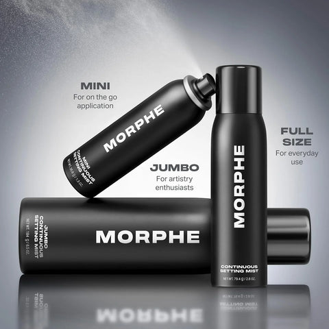 Morphe Continuous Setting Mist - Micro-Fine Makeup Setting Spray with a Natural Radiant Finish - Helps Makeup Resist Caking or Fading & Increases Wear of Foundation (2.8 fl oz)