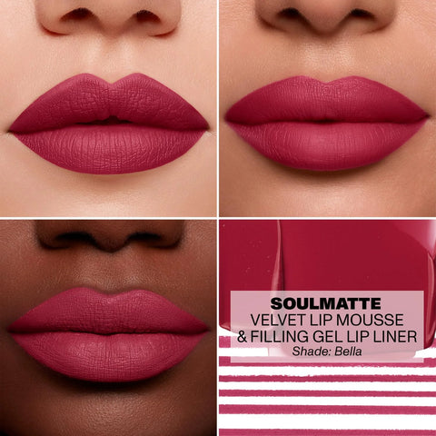 MORPHE Soulmatte Gel Lip Liner - Creamy Lip Pencil with a Matte Formula - Precision Contour Pencil with Sweet Almond & Tea Seed Oil for Long-Lasting Definition - Bella (0.007 oz)